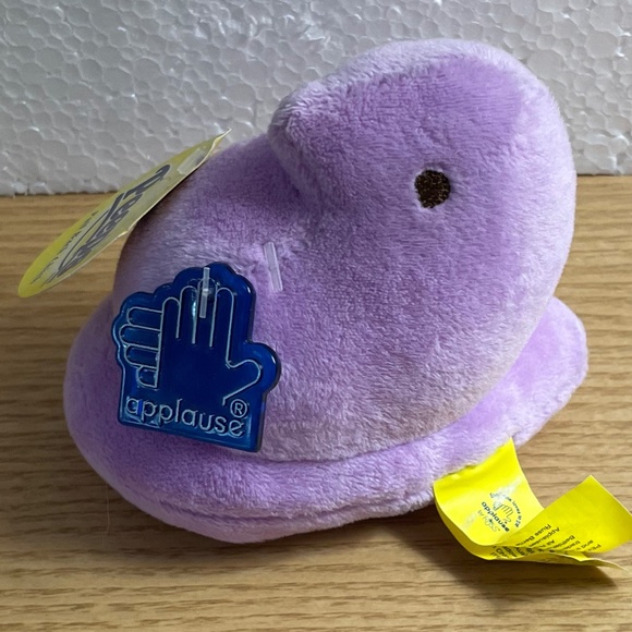 Applause Easter Peeps Plush Pull Back & Go Chick Purple Lavender Toy 4” Rare - Picture 2 of 10